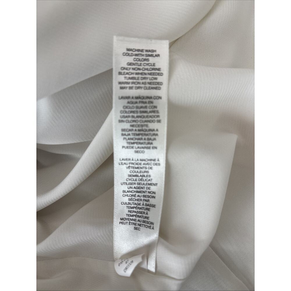 Chicos White Smocked Neck Victorian Poet Shirt M Ren Faire Cottage - Picture 15 of 16